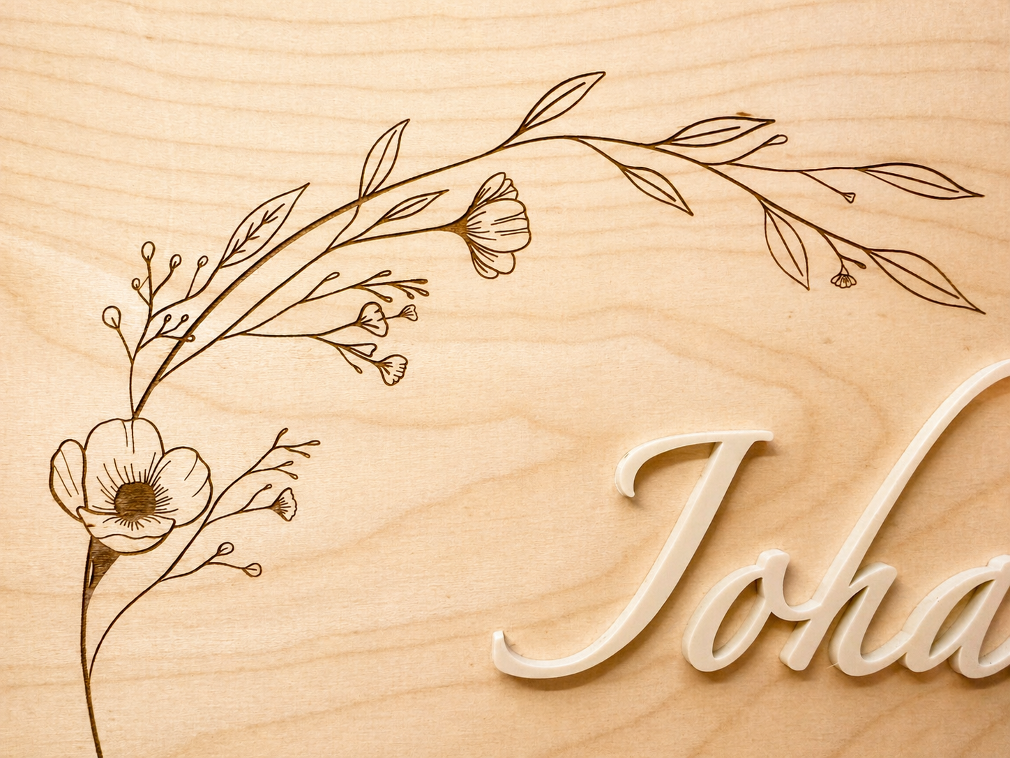 Erinnerungsbox mit Namen aus Holz – Bild 5